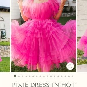 Ivy City Pixie Dress in Hot Pink! Used for fotos & for Barbie event.